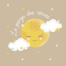 Tableau Sur Toile Lune 30x30 Cm - Ceanothe