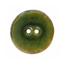 Bouton Coco Laqué Vert Foncé 30 Mm X 1 - Union Knopf Vert - Prym Union Knopf