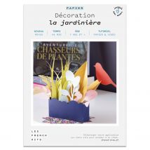 Coffret Création En Papier - 1 Jardinière Avec Oiseau - French Kits