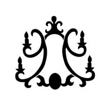 Pochoir - Motif Chandelier - Repositionnable - 42 X 46 Cm - Peinture - Décoration - Colour Shaper