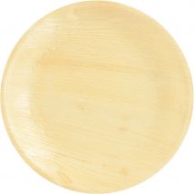 25 Assiettes Rondes ( 23 Cm) - Feuille De Palmier - Annikids