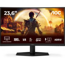 Ecran Pc Gamer Incurvé - Aoc - 24'' - Fhd - 180hz - Dalle Va - 0,5ms - C24g42e - AOC Gaming