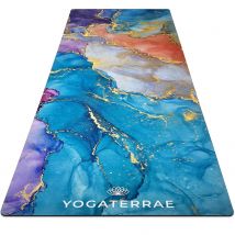 Tapis De Yoga Antidérapant Ananda Suédé-caoutchouc Naturel Ligne Confort 183x61x0,1 Cm Poids 2,3 Kg - YOGATERRAE