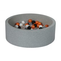 Piscine À Balles Aire De Jeu + 150 Balles Noir, Blanc, Transparent, Orange1 - Velinda