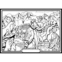 Tableau Velours A Colorier Balade En Montagne Sericolor