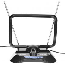 Max Excell Antenne Tv Rectangulaire Numérique Hdtv 38 Dbi Réception Tnt / Dvb-t Puissante Noir