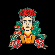 Patch Frida Kahlo, Écusson Brodé Artiste Mexicaine, Motif Thermocollant, Made In France - Saperlipopette by Léna