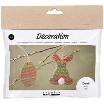 Mini Kit Créatif Pâques Enfant - Oeuf Et Lapin - CC Hobby