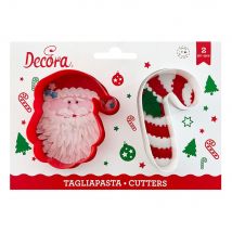 Emporte Pièce Père Noël Et Canne - Decoraparty