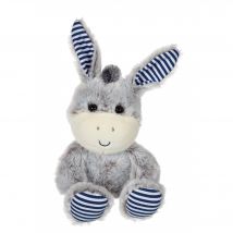 Peluche - Peluche Les Marinières - Âne Gris Rayures Bleues - 24 Cm - Gipsy Toys