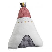 Coussin Déco Tipi 27x22cm En Polyester Blanc - Sauthon