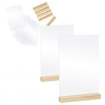15 Plaques Transparentes En Plexiglass 10 X 15 Cm + Socles - Artemio
