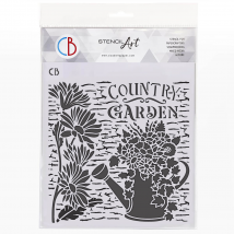 Pochoir Plastique Souple Réutilisable 24 X 22 Cm Ciao Bella Daisies Garden 17 - CIAO BELLA
