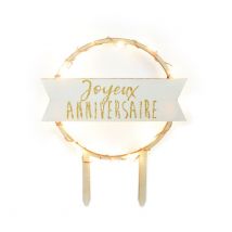 Cake Topper Led Joyeux Anniversaire - Scrapcooking