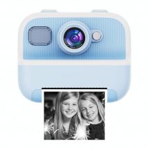 Appareil Photo Enfant 1080p Hd Double Caméra Impression Thermique Bleu 32gb Yonis - Yonis