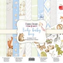 10 Papiers Scrapbooking 30 X 30 Cm Fabrika Decoru Boho Baby Boy Scrapbooking