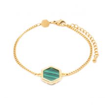 Bracelet Hexalia En Pierres Malachite - SLOYA