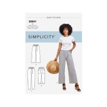 Patron Simplicity 8841 - Pantalons Larges Ou Étroits Taille N°fr 34-42