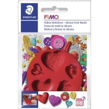 Push Mould Silicone Coeurs / 8725 23 - Fimo