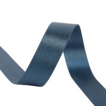 Bobine 40m Ruban Satin Double Face Fabriqué En France Bleu Ouremer - MyMercerie