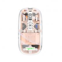 Souris Gaming Sans Fil Transparente Haute Précision Rechargeable 2400dpi Rose Rose Yonis - Yonis