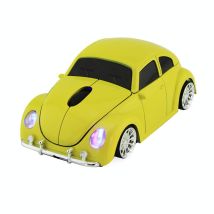 Souris Sans Fil Forme Voiture 1200 Dpi 3 Boutons Bleue Jaune Yonis - Yonis