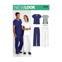 Patron New Look 6876 Ensemble Médical Taille N°toutes Les Tailles - NewLook