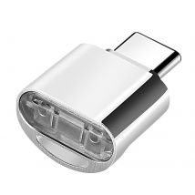 Mini Lecteur Carte Micro Sd / Tf, Adaptateur Usb-c 3.1 Argent - Avizar