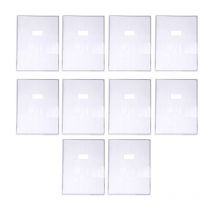 10 Grands Protège Cahier - 24x32cm - Transparent - Avec Porte Étiquette - Clairefontaine
