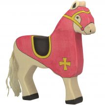 Figurine Cheval Du Chevalier Rouge - Holztiger