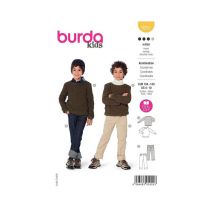 Patron Burda 9251 - Ensemble Pull Et Pantalon Douillets De 104 À 140 Cm Taille N°fr 4-10 Ans