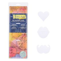 Plaque D'Impression En Gel Gel Press - Petites Amour - 3 Pièces - Sans Latex Scrapbooking