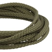 Bobine 50m Cordon Damier Polyester 5mm Vert Kaki - My mercerie