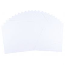 Papier Cartonné Blanc - 30,5 X 30,5 Cm - 216 G - Lisse - Florence - 20 Feuilles Scrapbooking