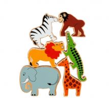Lot De 6 Figurines En Bois Animaux Du Monde - Lanka Fair Trade