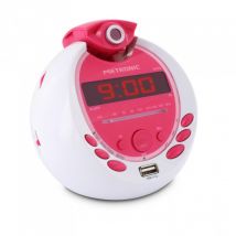 Radio-réveil Pop Pink Fm Projection Double Alarme Avec Port Usb - Metronic