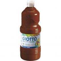 Flacon D'1 Litre De Gouache Liquide De Couleur Marron Giotto - Giotto