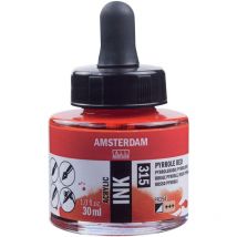 Flacon Encre Acrylique Acrylic Ink Amsterdam 30ml Rouge De Pyrolle