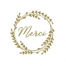 300 Stickers Ronds Dorés Merci Ø 3,5 Cm - Artemio
