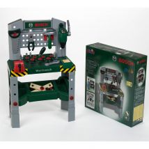 Jeu D'Imitation - Etabli Sonore Avec Perceuse À Colonne Et Accessoires - Bosch Hauteur Adjustable - Klein