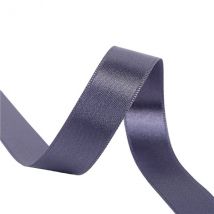 Bobine 25m Ruban Satin Double Face Prune Foncé Fabriqué En France - My mercerie