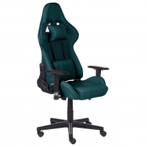 Siège De Gamer Vert En Tissu Nylon Et Métal Ergonomique À Rotation 360 °et Repose-bras Ajustables Roulettes À Fonction De Freinage - Beliani