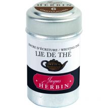 6 Cartouches D'Encre - Lie De Thé - Pour Stylos Plume Et Roller - Herbin - Jacques Herbin