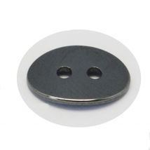 5 Boutons Métal Ovale Argenté Foncé Noir 14 X 10 Mm - Creation Couture Diy - La boutique de Karine