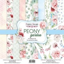 10 Papiers Scrapbooking 20 X 20 Cm Fabrika Decoru Peony Garden Scrapbooking