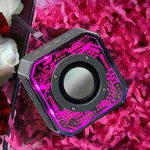 Enceinte Bluetooth Mini Transparente Avec Subwoofer Et Lumière Rgb Portative Noir Yonis - Yonis