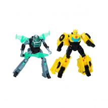 Transformers Earthspark Cyber Combiner - Pack 2 Figurines Bumblebee & Mo Malto 13 Cm - Hasbro
