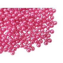 Lot De 200 Perles Nacrées Rose Acrylique Ø 5 Mm - Livraison Gratuite - Creation - La boutique de Karine