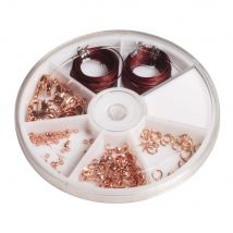 Kit Débutants Av. Accessoires P. Bijoux, Rose Or, 5 Accessoires Différents, - Rayher