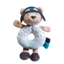 Hochet En Velours Bleu - Sauthon